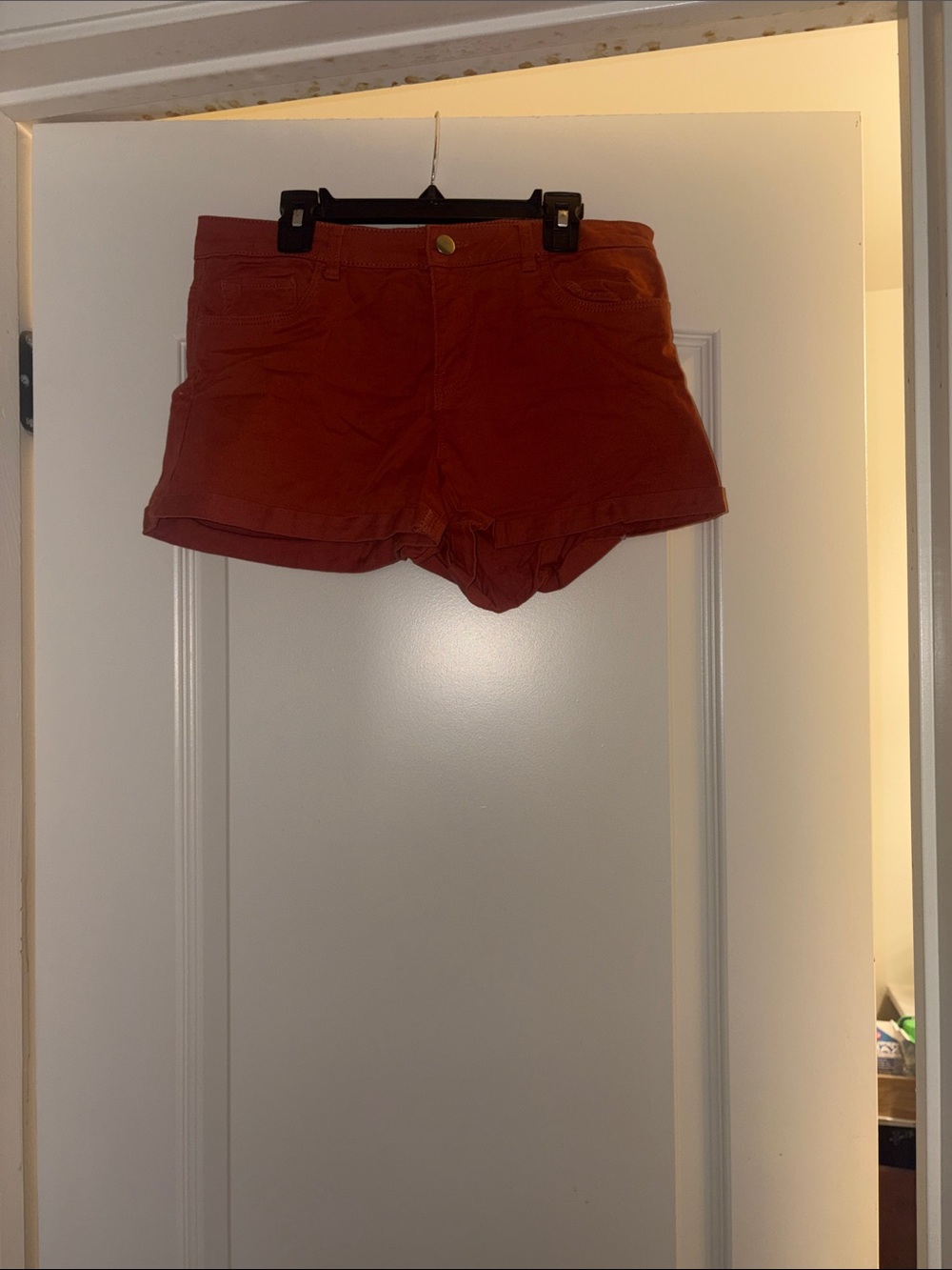 H&M Women's Rust-Red Denim Shorts